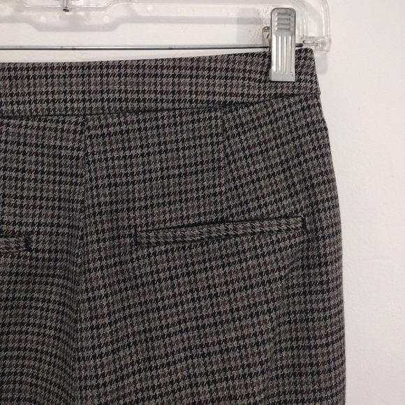 H&M - Houndstooth Ankle Burgundy Pants - Picture 9 of 12
